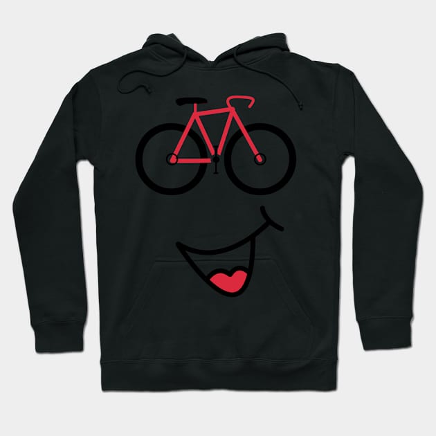 Smiley Face Racing Bike Emoji Cycling Hoodie by 4U2NV-LDN